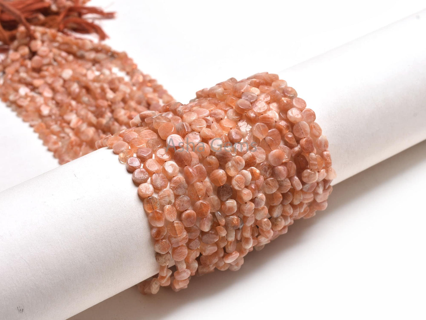 14" Natural Red Sunstone Smooth Coin Shape Gemstone Beads, Red Sunstone Plain Handmade Fancy Coin Straight Drill Sunstone Beads Jewelry SALE