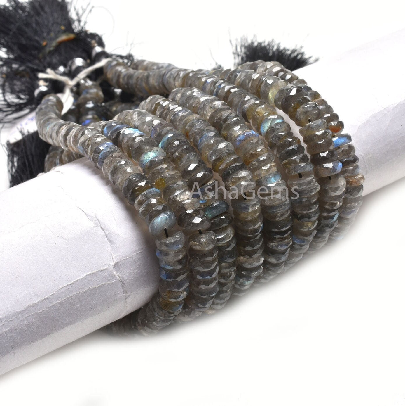 Natural Flash Labradorite Faceted  Heishi Tyre Gemstone Beads, Blue Fire Labradorite Flat Wheel Shape Beads, Labradorite Bead Jewelry Crafts