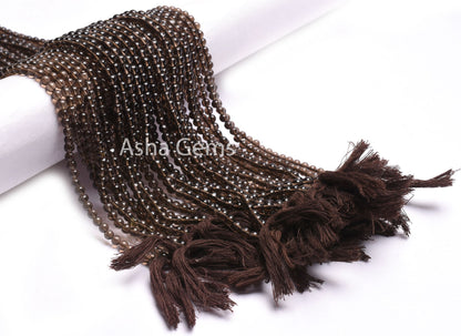 AAA Smoky Quartz Smooth Round Shape Beads,4.5-5 mm Natural Smoky Round Ball Gemstone Beads,13" Strand Smoky Beads Jewelry Making Crafts SALE
