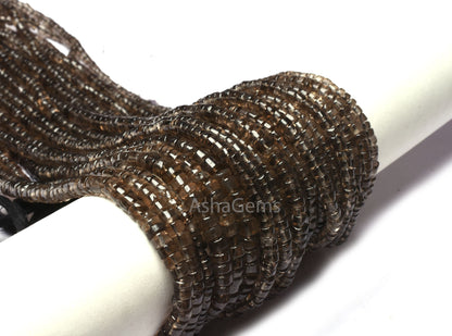 Beautiful Smoky Quartz Handmade Tyre Shape Beads,13 Inch Strand, Natural Smoky wheel shape Beads, Smoky Gemstone Beads For Jewelry Crafts