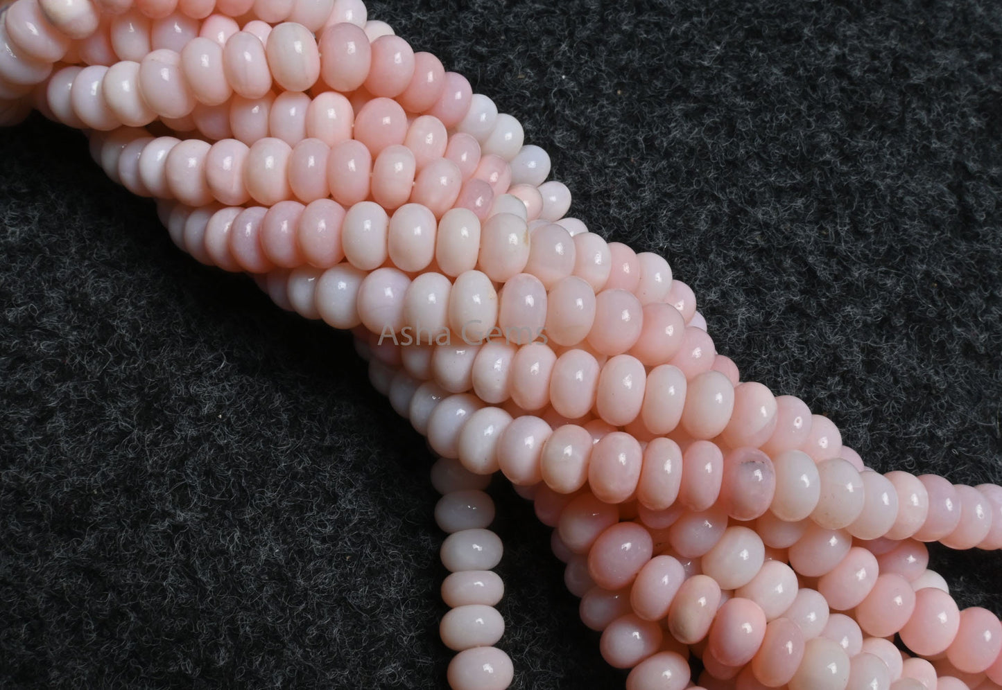 Beautiful Pink Opal Smooth Rondelle Gemstone Beads, Fine Quality Shaded Pink Opal Handmade Roundelle Beads, Opal Bead Jewelry Necklace Craft
