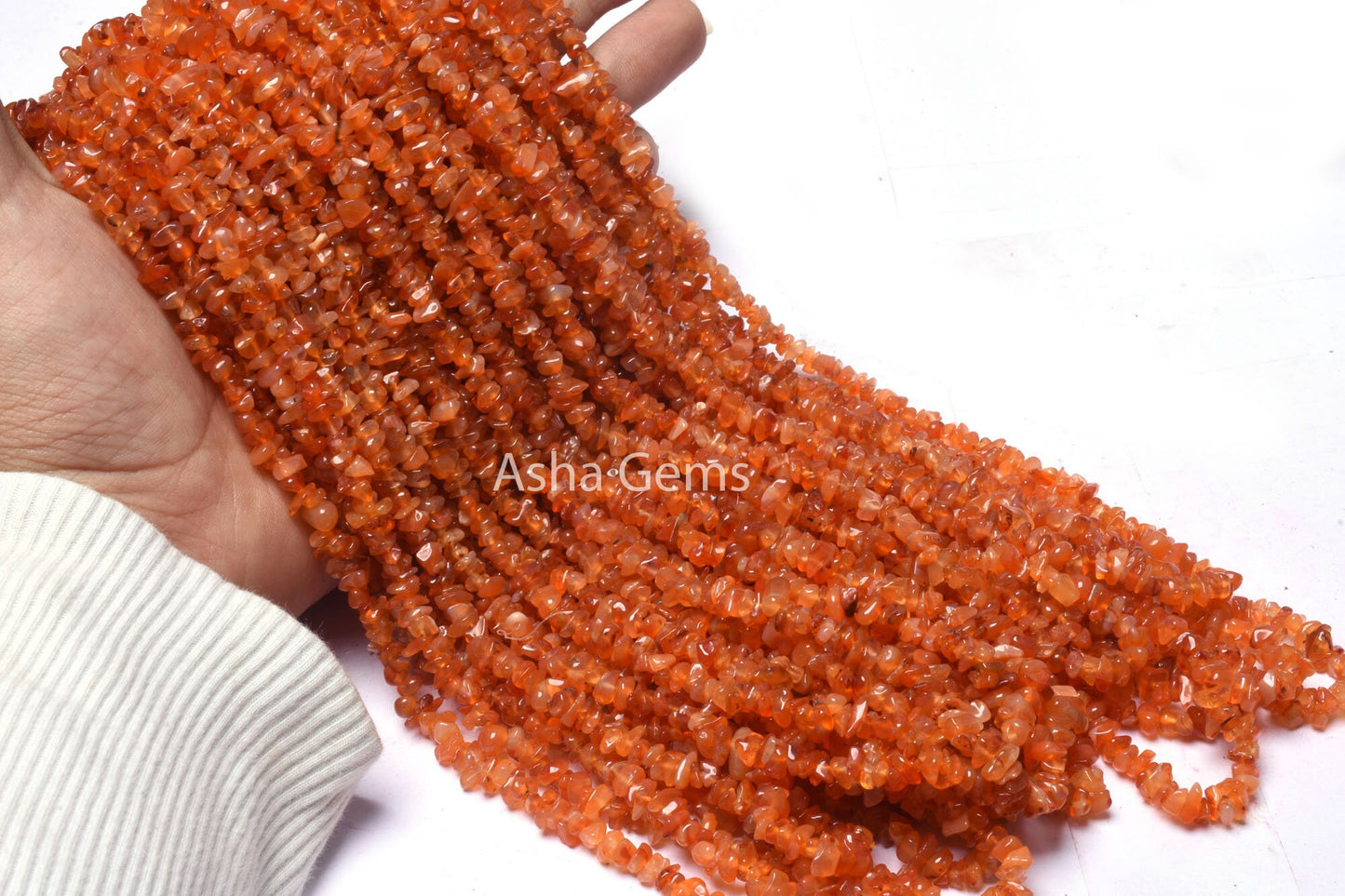 Carnelian Smooth raw Uncut Chip Gemstone Beads, Orange-Red Carnelian Plain Uneven Small Chip Beads Carnelian raw Rough Beads Jewelry Crafts