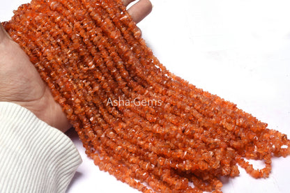 Carnelian Smooth raw Uncut Chip Gemstone Beads, Orange-Red Carnelian Plain Uneven Small Chip Beads Carnelian raw Rough Beads Jewelry Crafts