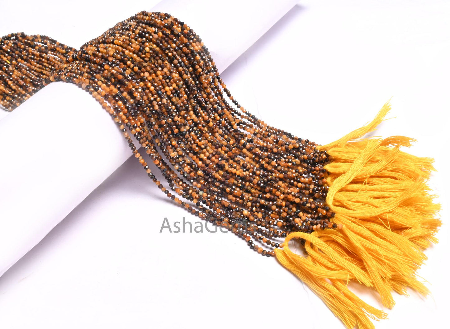 2.2 mm AAA Top quality Tiger Eye Micro Cut Beads,13" Strand Tiger Eye Faceted Machine Cut Rondelle Shape Gemstone tiny Beads Jewelry Makings