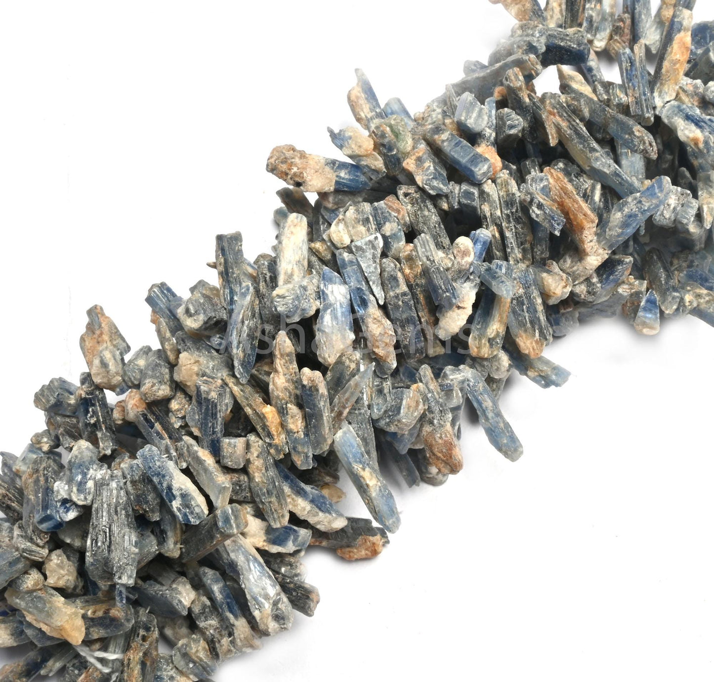 Natural Kyanite Beads, Kyanite Rough Beads,16" Strand Blue Kyanite Unpolish Long Stick Uneven Shape Gemstone Beads, Side Drill Raw Bead SALE