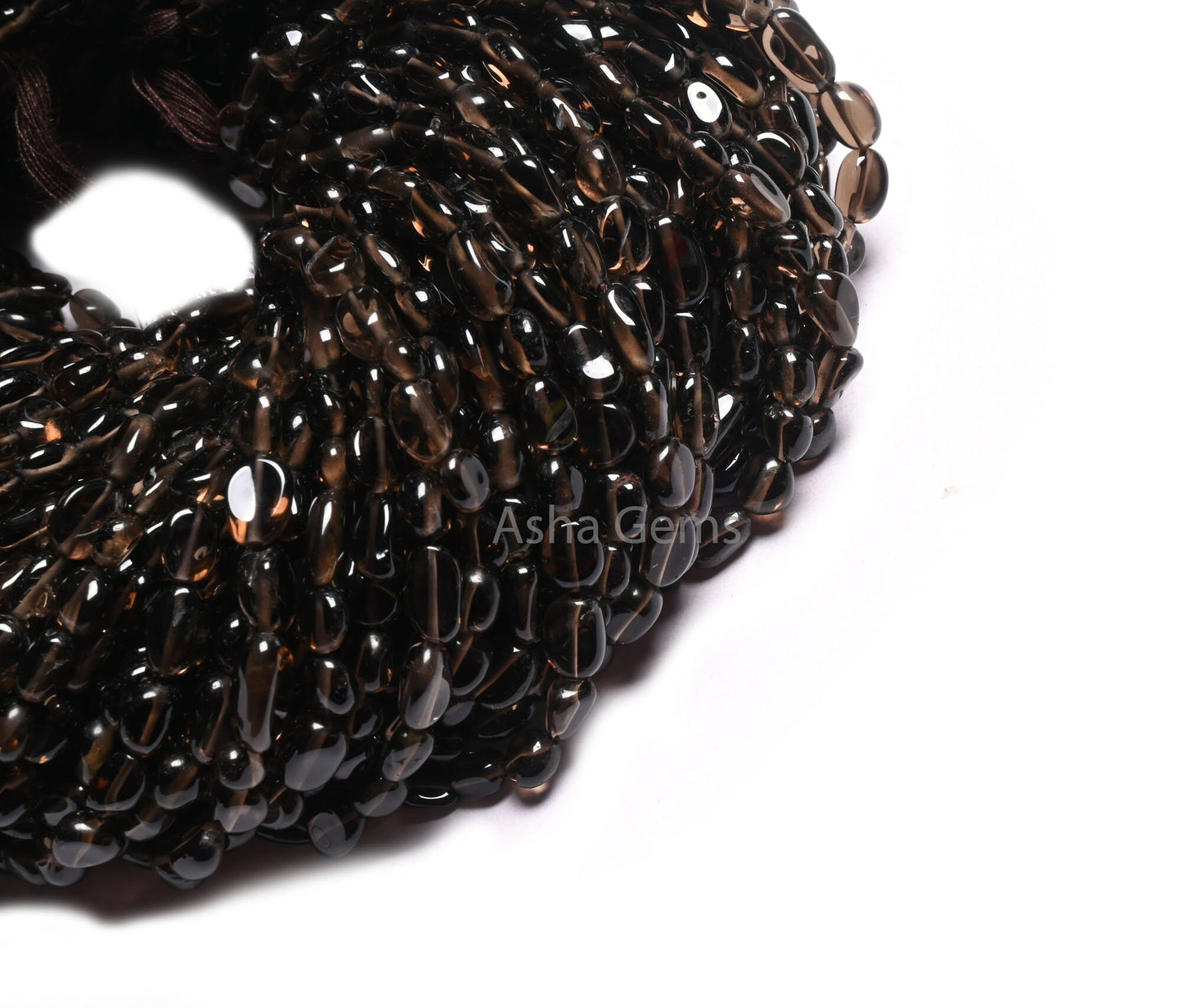 Fine Quality Smoky Quartz Tiny Nugget Gemstone Loose Beads,5-9 mm Smoky Uneven Tumble Smooth Handmade Beads, Black Smoky Bead Jewelry Crafts (AG 22282)