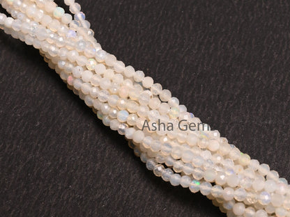 Fine Quality Ethiopian Opal Faceted Rondelle shape Beads,3 mm Natural Flashy Welo Fire Ethiopian Opal Gemstone Bead Opal Micro Cut Bead SALE