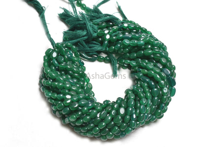 Fine Quality Green Quartz Oval Handmade Gemstone Beads,12"Strand Green Quartz smooth Oval Straight Drill Bead Jewelry Making Handicraft SALE