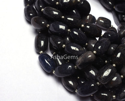 Beautiful Blue Quartz Smooth Fancy Shape Beads,10"Strand dark Blue Quartz Plain handmade Barrel Shape Gemstone Bead For Jewelry making Craft