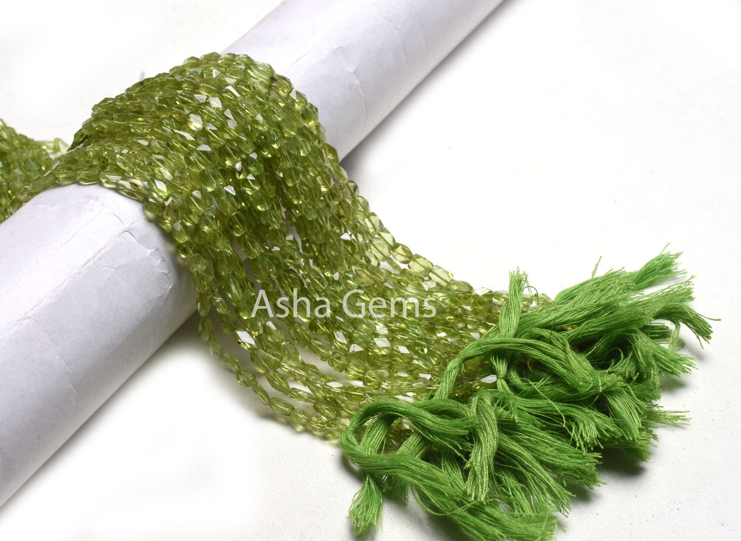 Beautiful Green Peridot faceted Oval Shape Beads,13" Strand Peridot Oval Briolette Straight Drill Gemstone Handmade Beads Handicraft Jewelry