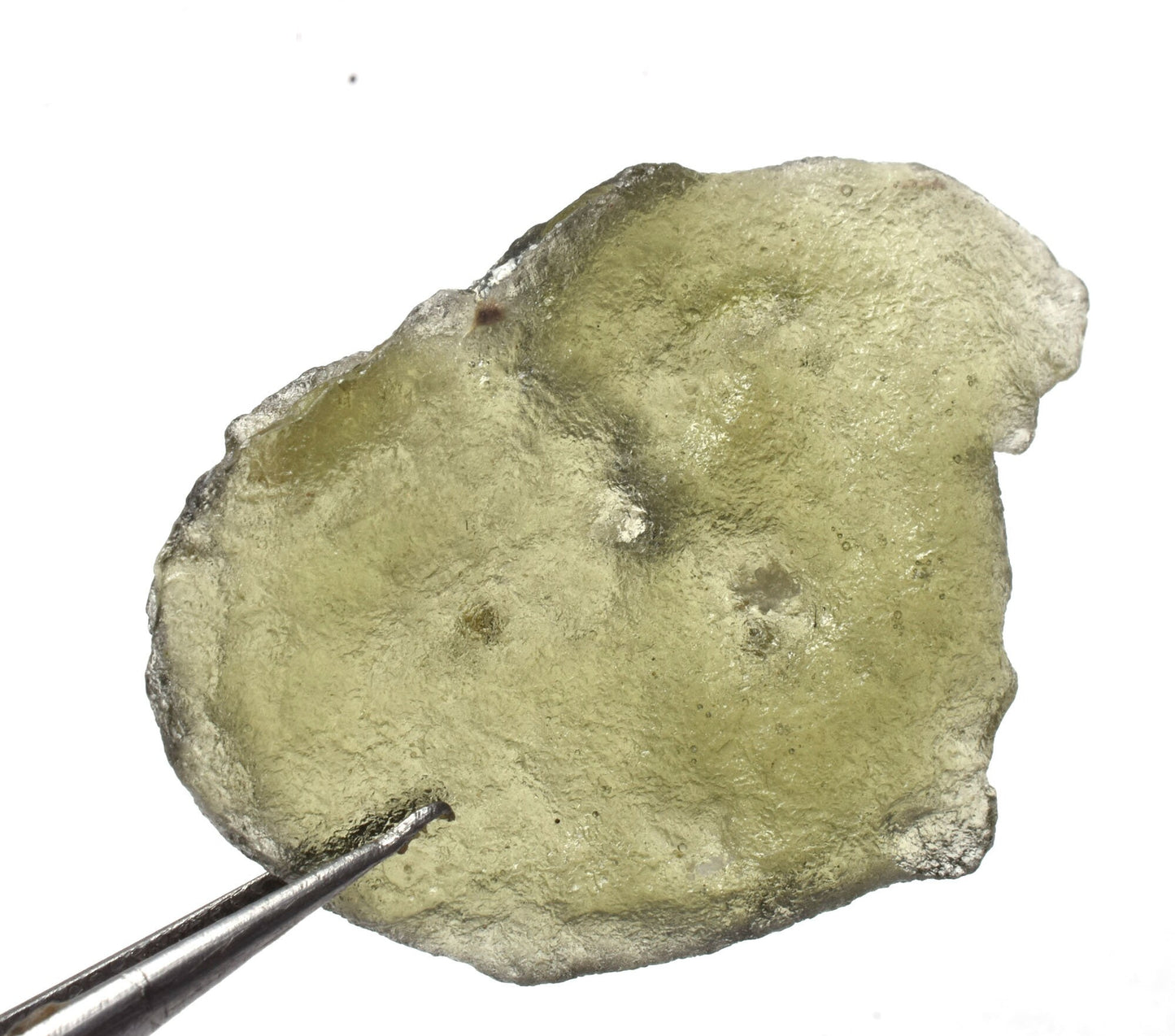 Genuine Moldavite Rough Gemstone, Natural Green Moldavite Raw Crystal, Meteorite. Tektites, 23.15 Carat Weight Moldavite Nugget For Jewelry
