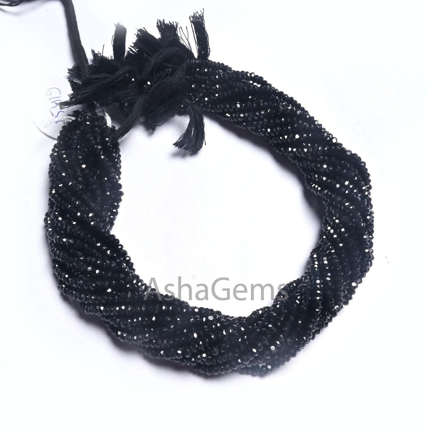AAA Black Onyx Rondelle Shape Indian Machine Cut Beads, Beautiful Onyx  Faceted Gemstone Black Onyx Beads Jewelry Making Craft Necklace SALE