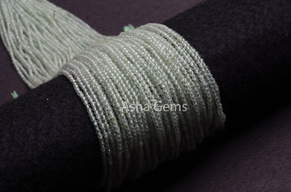 AAA Green Prehnite Micro Cut Faceted Gemstone Beads,2.2mm Natural Prehnite Machine Cut rondelle Gemstone Beads, Prehnite bead Jewelry Crafts