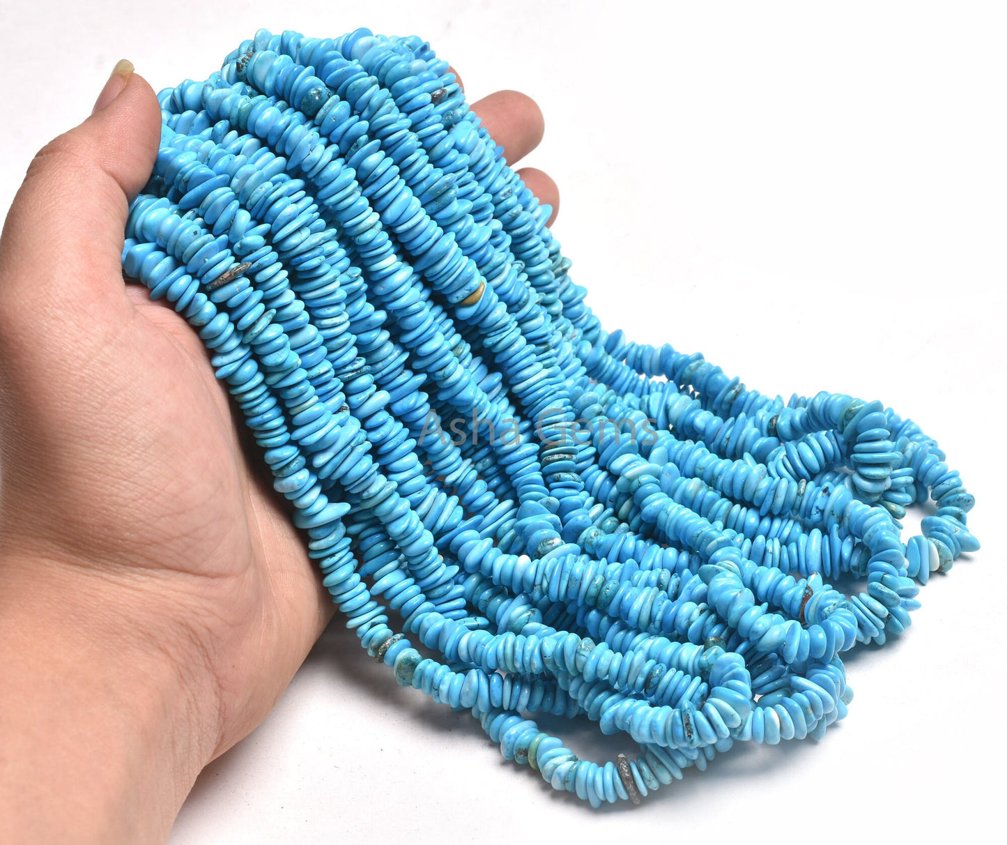 Blue Turquoise Smooth Raw Uncut Chip Beads, AAA Turquoise Howlite Rough Polish Gemstone Nugget Beads, Big Size Uncut Chip Jewelry Craft SALE