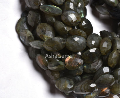 Multi Fire labradorite faceted oval shape gemstone beads,10-14 mm Labradorite briolette beads, flashy Black rainbow Oval Beads jewelry SALE
