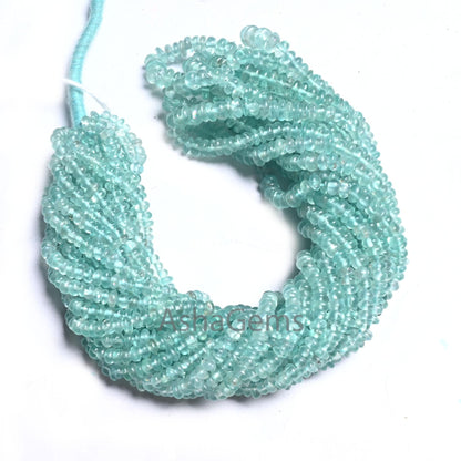 16" Strand Sky Blue Apatite Smooth Uneven Rondelle Shape Beads, Natural Apatite Plain Handmade Gemstone Bead Apatite Bead Jewelry SALE Craft (AG 12290)