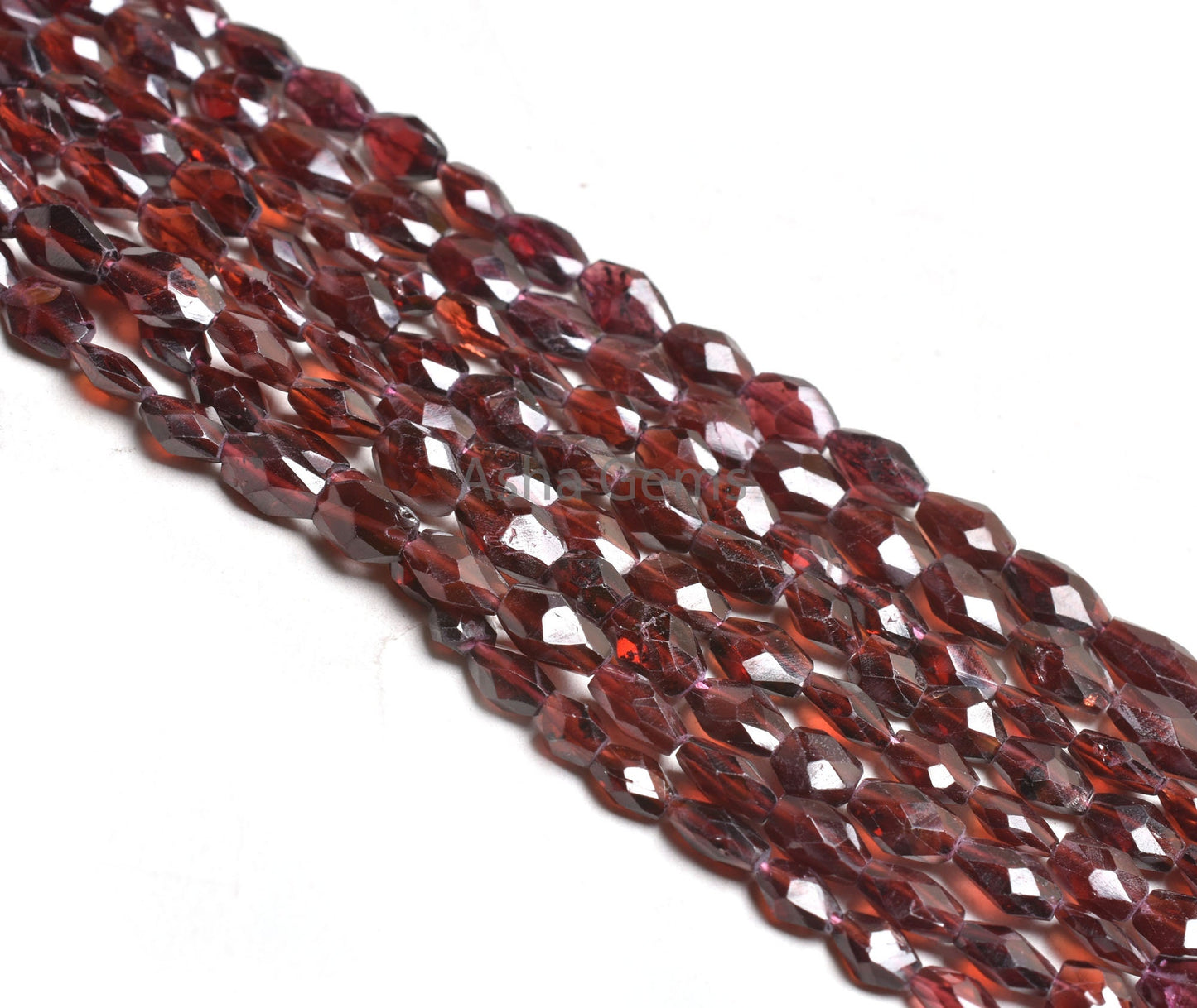 Beautiful Garnet Indian Cut Oval Briolette Beads, Natural Red Garnet Faceted Oval Straight Drill Gemstone Bead, Garnet Beads Jewelry Crafts
