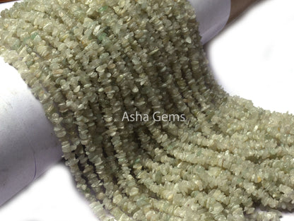 34" Strand Natural Green Aventurine Uncut Chips Angoori Margaj Smooth Raw Rough Beads Gemstone Margaj Unshape Uncut Beads Jewelry Craft sale