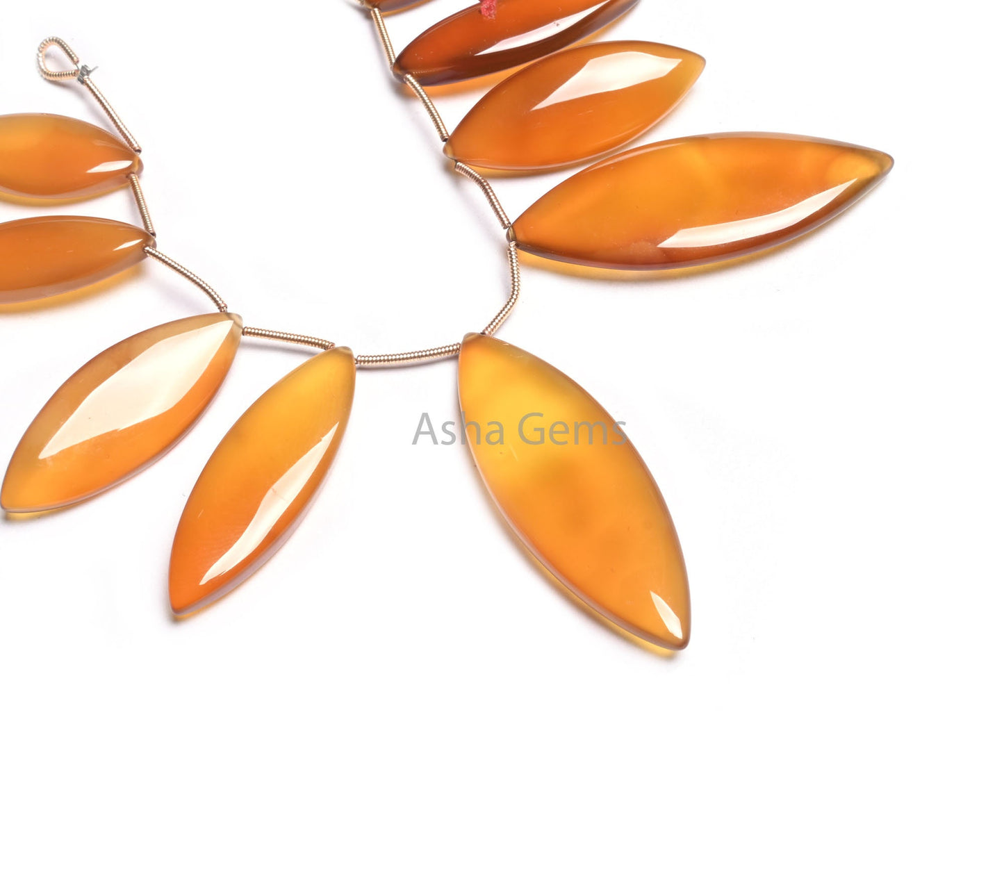 Beautiful Shaded Yellow Brown Chalcedony Marquise Shape smooth Beads, AAA Chalcedony Handmade Marquise Side Drill Beads Jewelry Making Craft