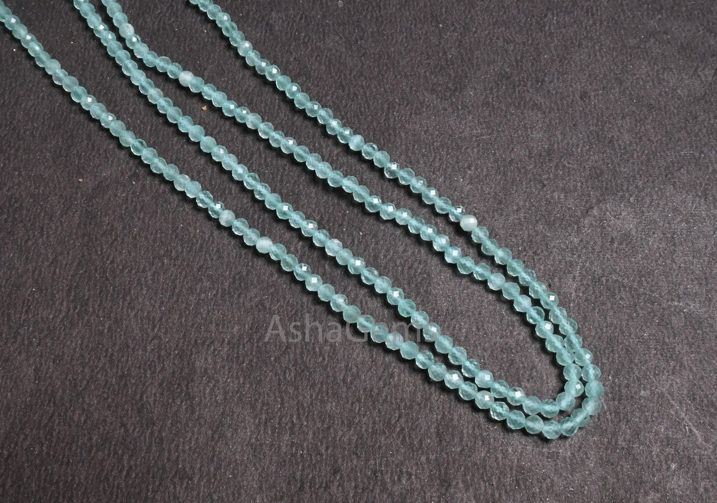 Beautiful Blue Chalcedony Micro Cut Gemstone Beads,3.2mm AAA Quality Aqua Chalcedony Faceted Rondelle Machine Cut Beads Jewelry making Craft