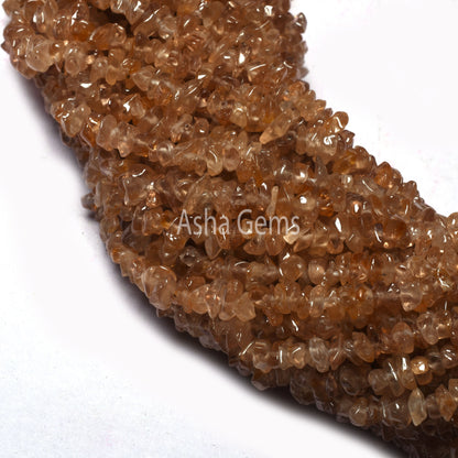 34"Strand Natural Original Zircon Uncut Chips Gemstone Beads,Fine Quality Brown Zircon Raw Rough Smooth Tiny Nugget Beads Jewelry Craft SALE