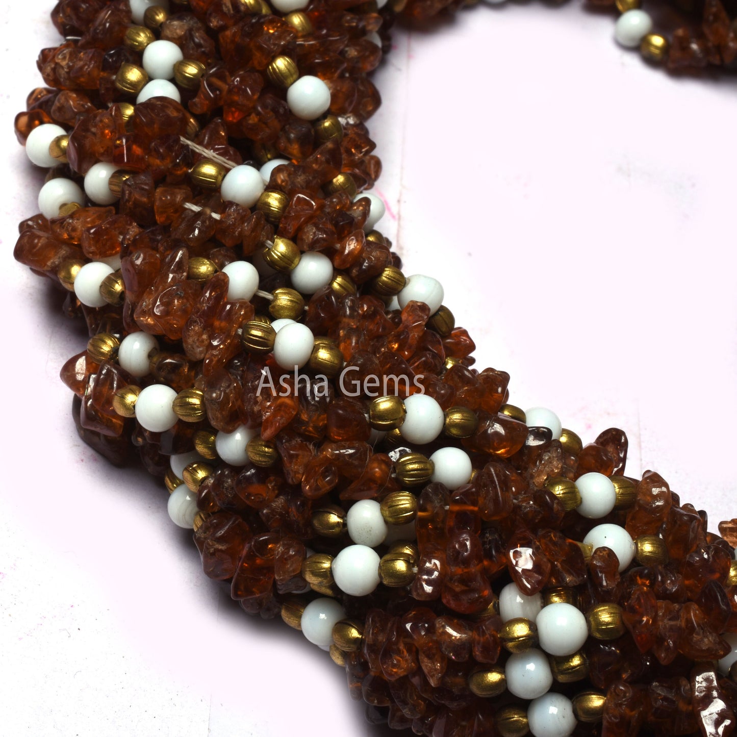 34" Strand Natural Hessonite Uncut Chips Beads, Brown Hessonite garnet Gemstone Raw Rough Smooth Tiny Beads, Hessonite Finding Bead Jewelry