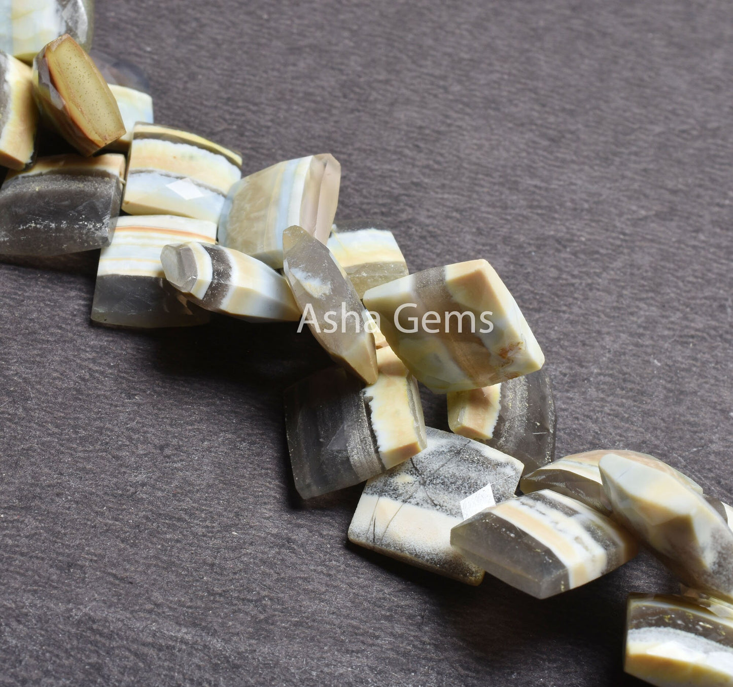 13-15 mm Beautiful Boulder Opal Square Faceted Beads,8" Lemon boulder Opal Fancy Kite Gemstone Briolette Side Drill Bead Jewelry Craft SALE