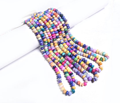 Amazing Multi Color Opal Smooth Rondelle Shape Beads, Fine Disco Opal Plain Handmade Gemstone Opal Beads Jewelry Making Necklace Crafts SALE  ( AG 12353)