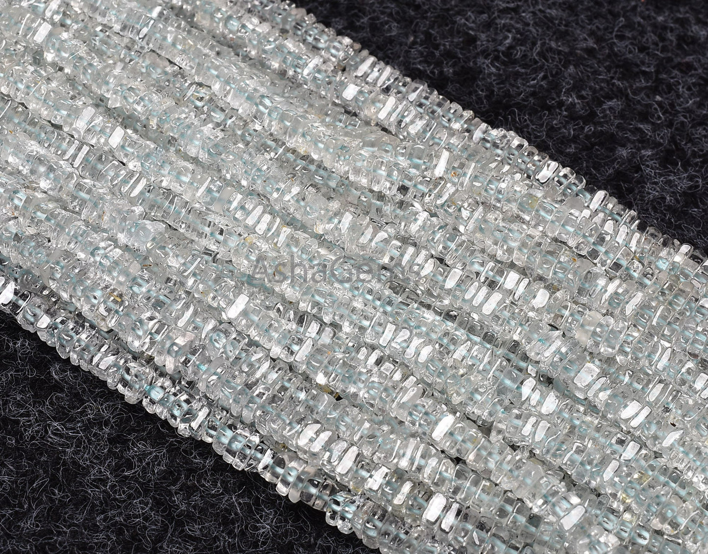Beautiful Blue Aquamarine Smooth Heishi Square Shape Gemstone Beads,Natural Aquamarine Heishi Beads Square Smooth Bead, Aquamarine Jewelry
