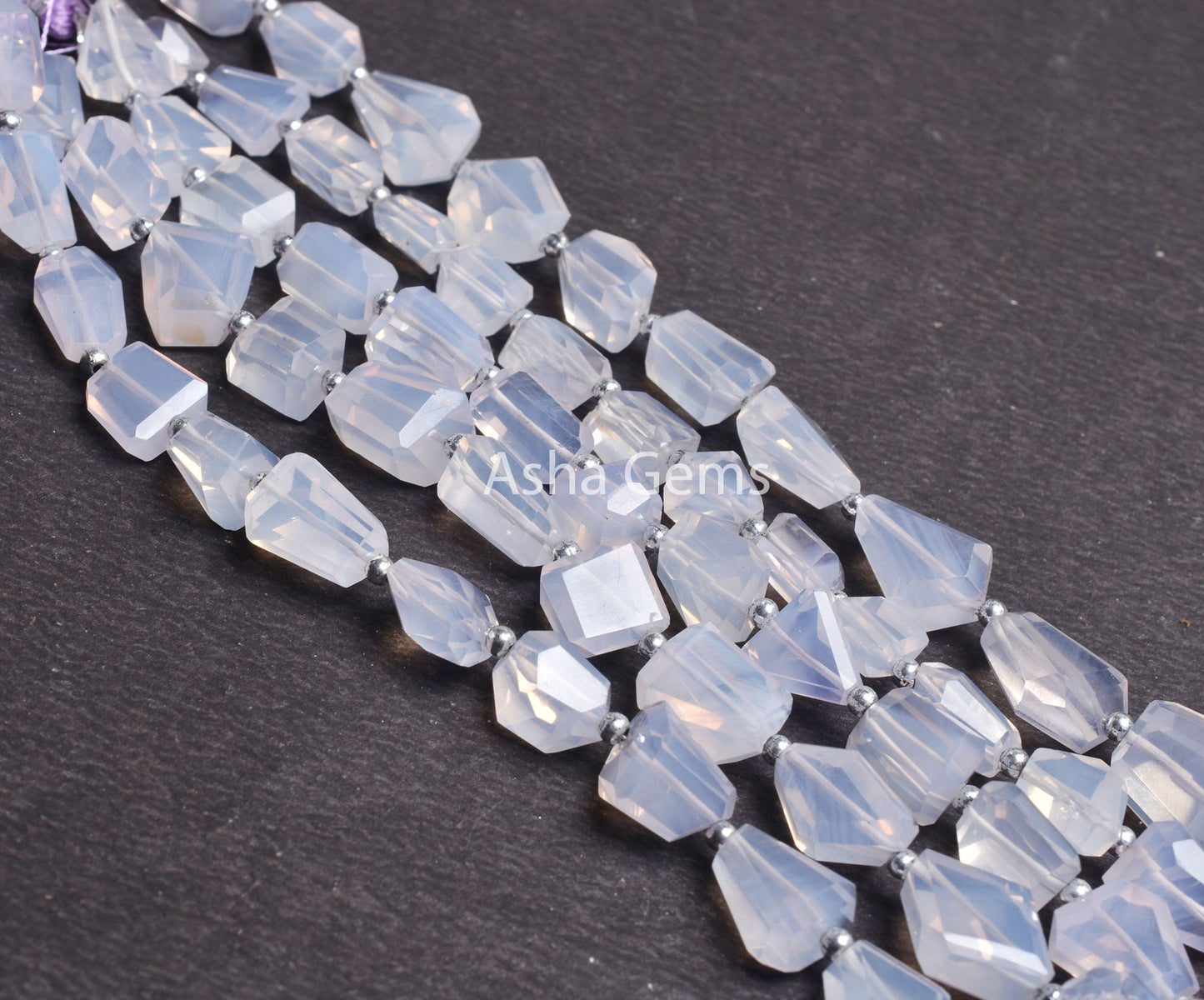 Fine Natural Lavender Quartz Faceted Nugget Shape Beads,6" Rare Purple Lavender Quartz Beads Gemstone faceted Nugget Bead Jewelry Craft SALE
