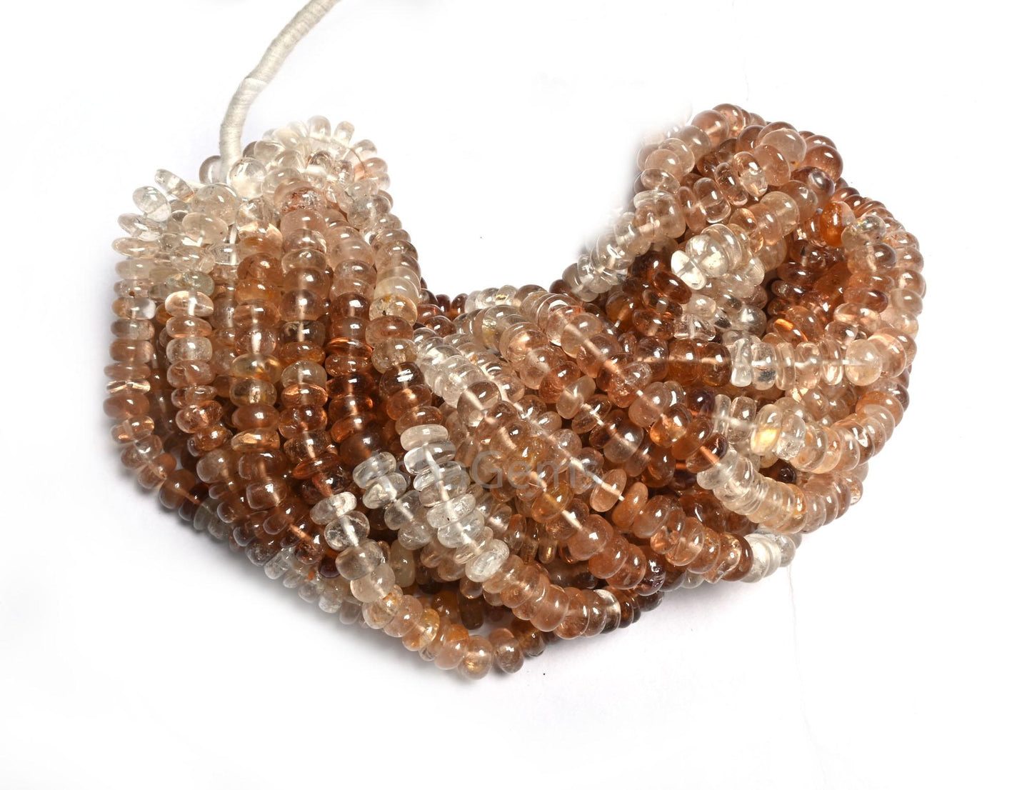 Beautiful Imperial topaz smooth rondelle shape Gemstone beads,8/16"Fine Natural Shaded Brown topaz handmade Topaz Bead Jewelry Necklace sale