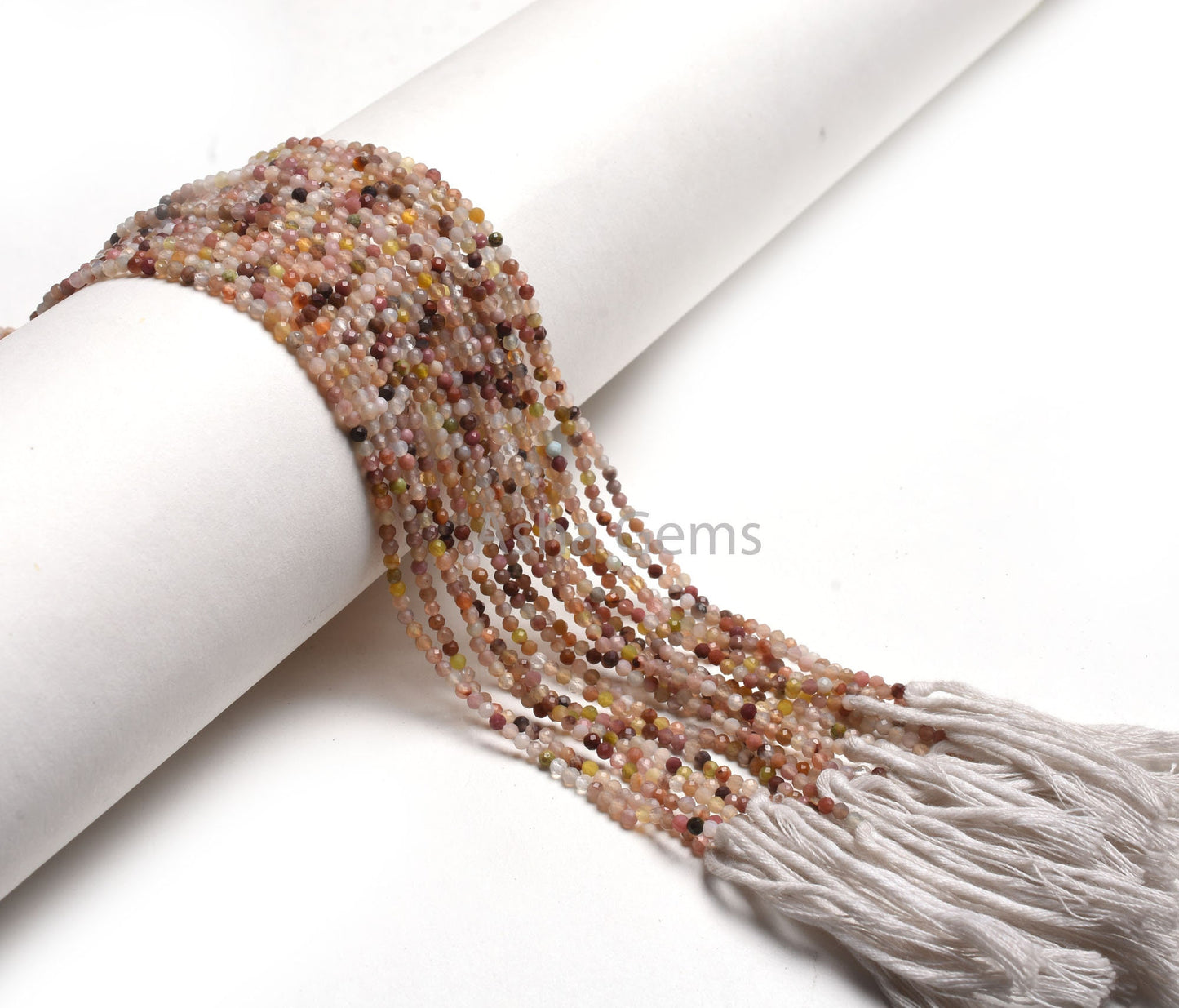 Beautiful Disco Moonstone Micro Cut Rondelle Beads,2.4 mm Natural Multi Color Moonstone Machine Cut Gemstone Faceted Beads,13"Moonstone Bead