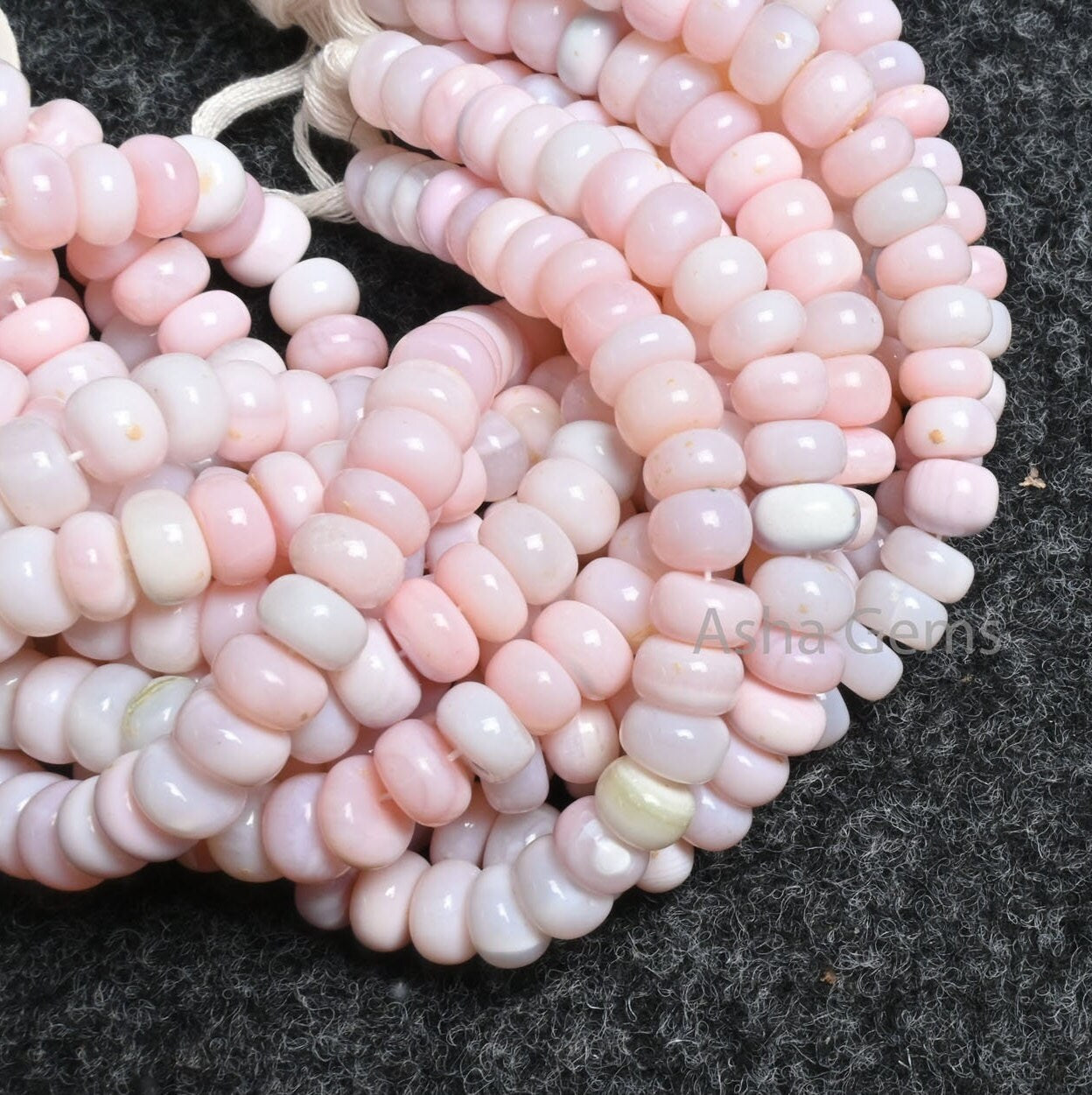 Beautiful Light Pink Opal Smooth Rondelle Shape Beads,8-9 mm Fine Shaded Pink Opal Plain Handmade Gemstone Opal Beads Jewelry Necklace Craft