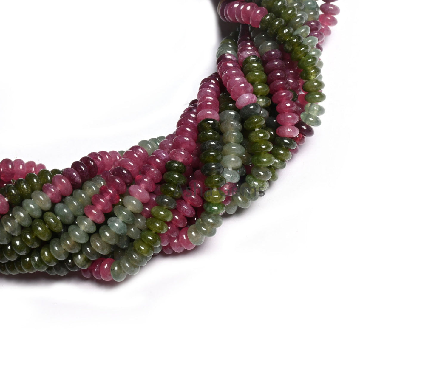 Beautiful Multi Tourmaline Quartz Smooth Rondelle Shape Gemstone Loose Beads,4.5-5mm Multi Color Shaded Tourmaline Quartz Flat Beads Jewelry