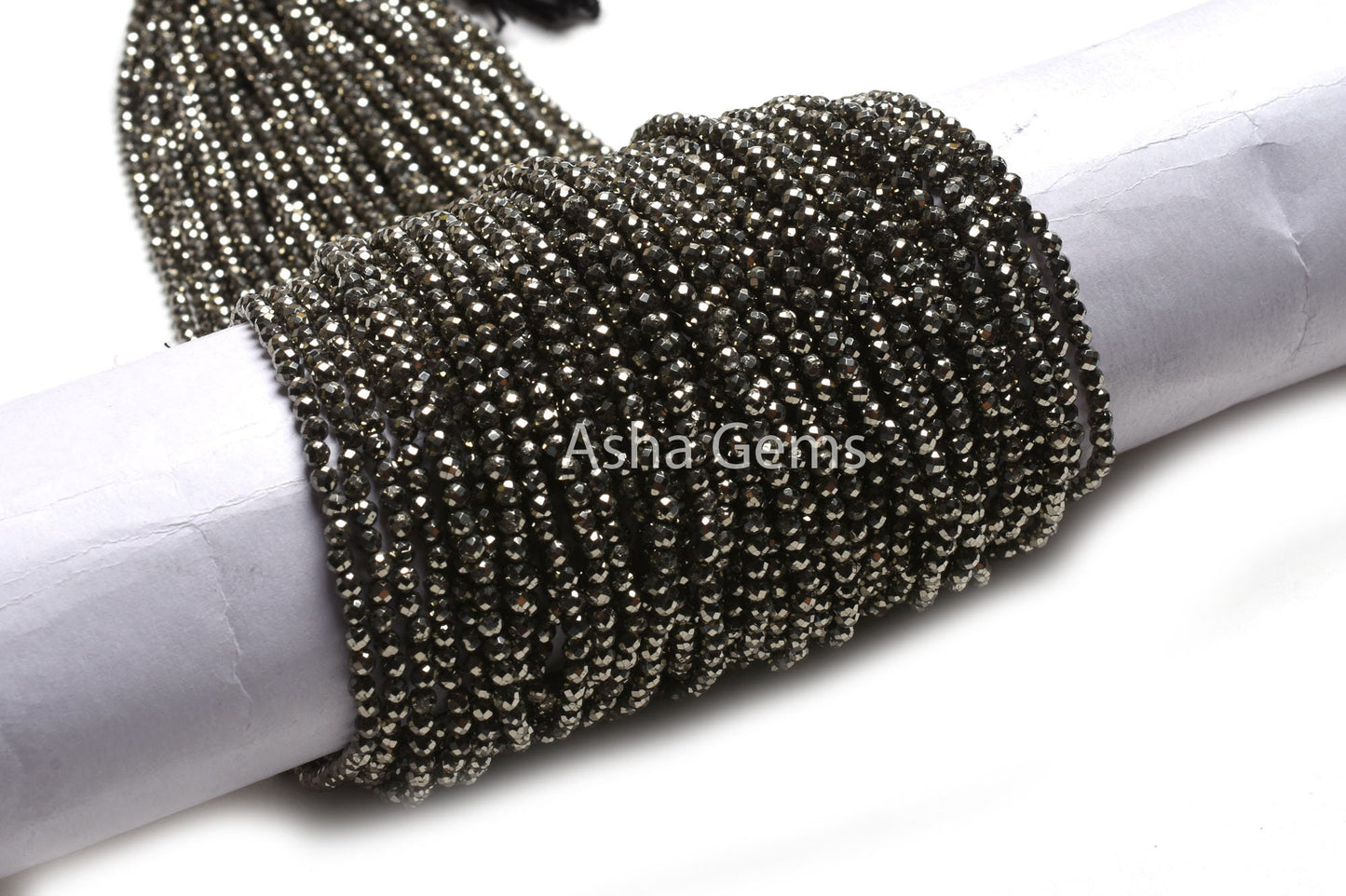 Beautiful Natural Pyrite Micro Cut Rondelle Faceted Gemstone Beads 3 mm AAA Quality Copper Pyrite machine Cut Rondelle Beads Crafts Jewelry