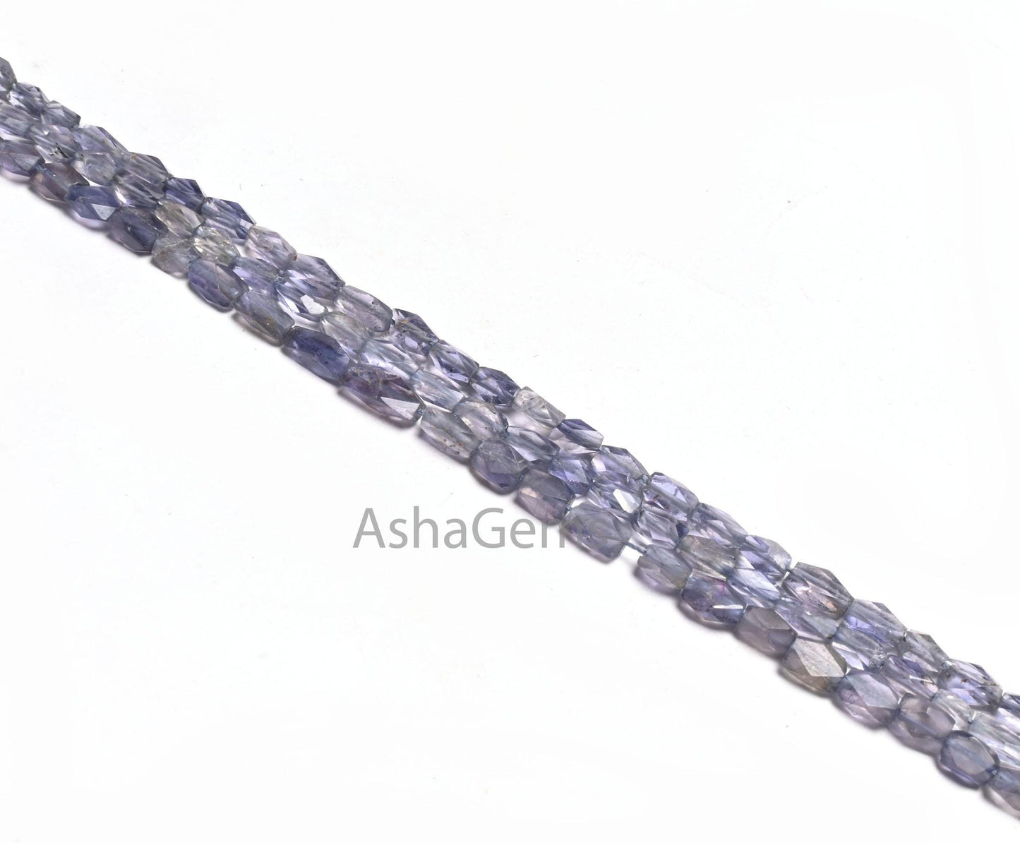 14" Natural Blue Iolite Faceted Rectangle Shape Gemstone Beads, Iolite Indian Cut fancy Long Rectangle Briolette handmade Beads Jewelry SALE