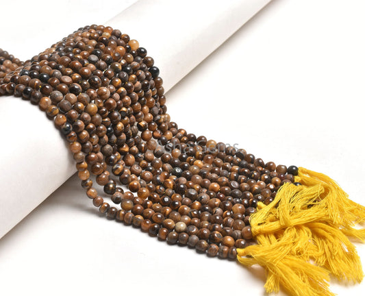 14" Strand Tiger Eye Round Gemstone Loose Beads, Natural Tiger Eye Smooth Round Shape Handmade Beads, Tiger Eye Bead For Jewelry Making SALE