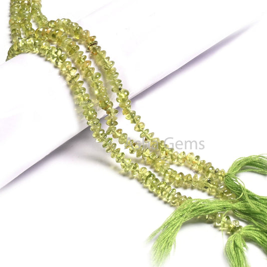 4.50 mm Peridot Smooth Handmade Button Shape Beads,13" Strand Natural Green Peridot Button Gemstone Loose Beads Jewelry making Crafts SALE
