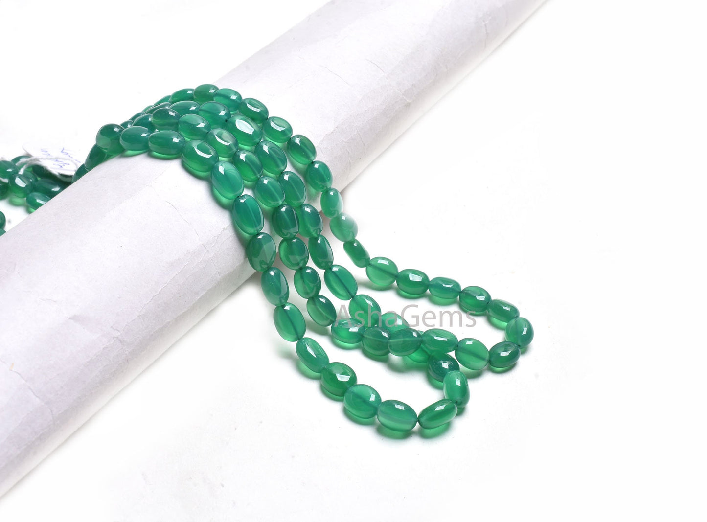 Fine Quality Green Onyx Smooth Oval Handmade gemstone Beads,16" Strand  Green Onyx Oval Straight Drill Beads, Onyx Beads Jewelry Crafts SALE