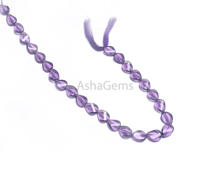 9-12 mm Beautiful Purple amethyst Color Hydro Fancy Twisted Pear Shape Beads,12" Fine Purple Hydro Smooth pear Straight Drill Beads Jewelry