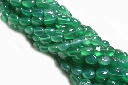16" Strand Green Onyx Smooth Oval shape gemstone Beads, Fine Green Onyx Plain Handmade Oval Straight Drill Beads, Onyx Beads Jewelry Crafts