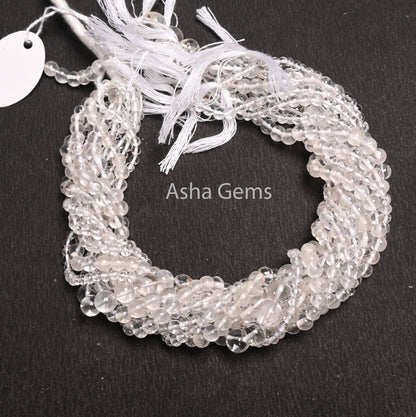 Natural Crystal Quartz Round Beads,12.5" Strand Fine Clear Crystal Smooth Ball Round Shape Gemstone Beads Crystal Jewelry Making Crafts SALE