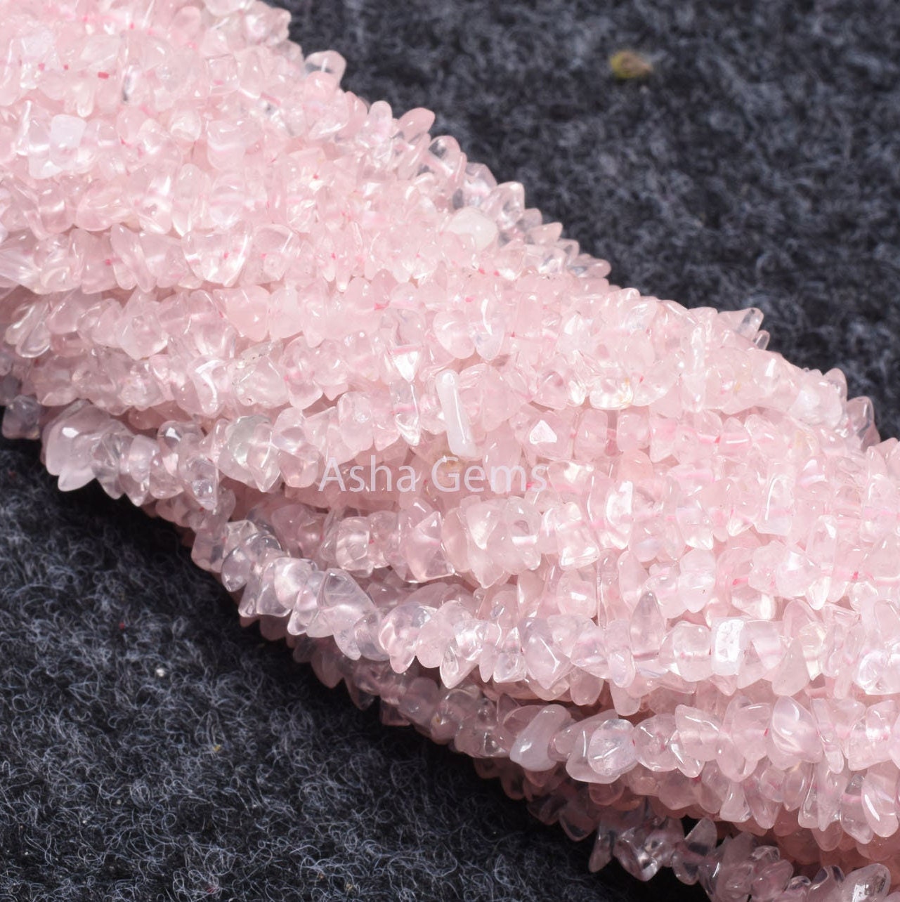 Fine Natural Rose Quartz Uncut Chips Raw Gemstone Beads,34"Strand pink Rose Quartz Smooth tiny Nugget Rough Beads, Rose Quartz Bead Jewelry