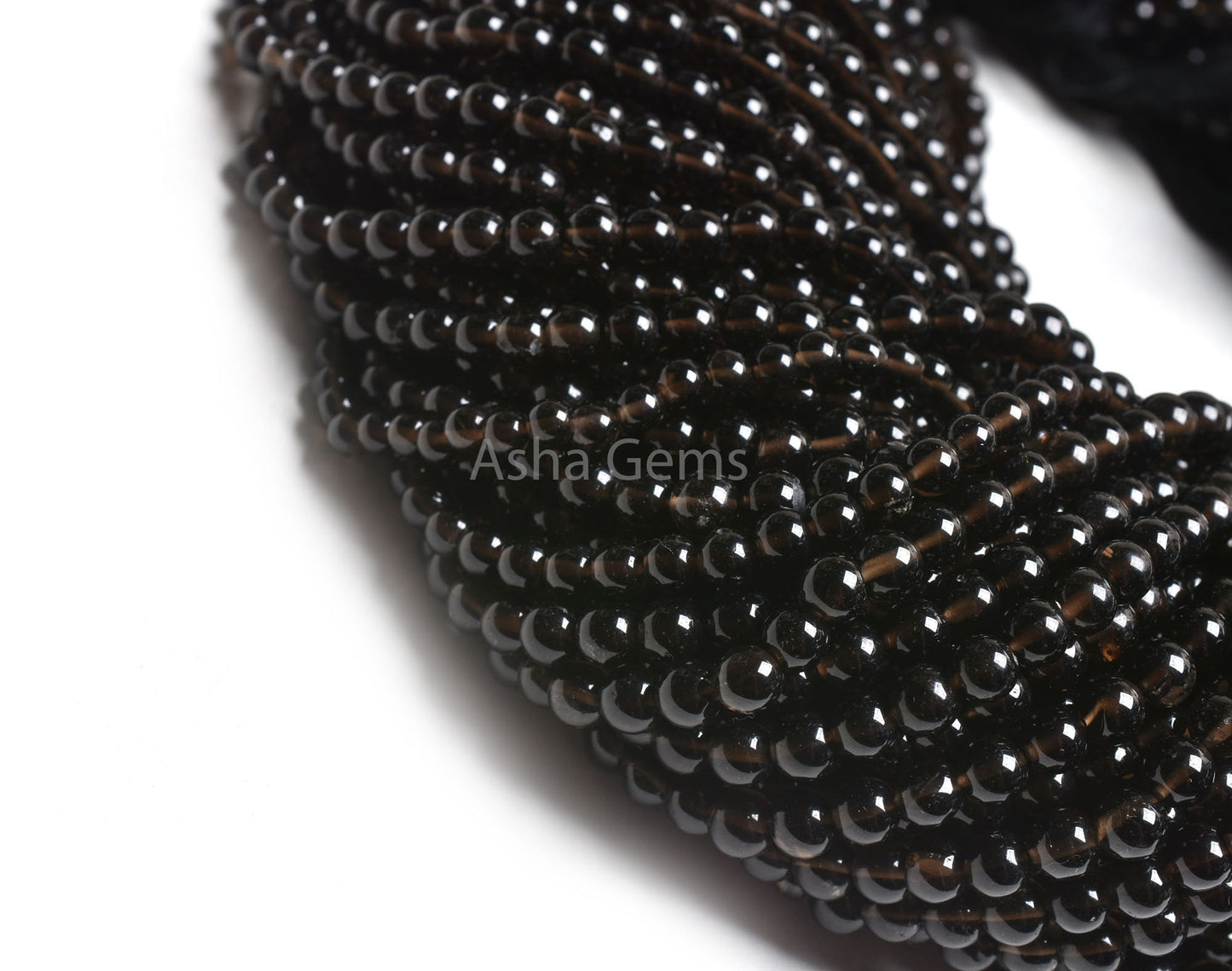 16" Strand Beautiful Smoky Quartz Smooth Round Ball Beads, AAA Smoky Beads, Natural Black Smoky Plain Round Gemstone Bead Jewelry Craft SALE
