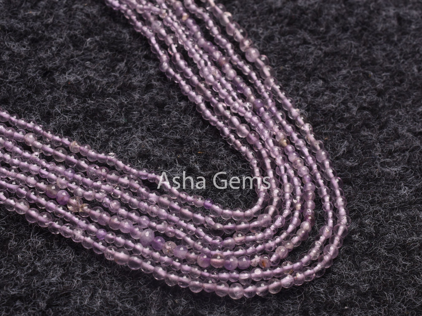 13" Strand Natural Pink Amethyst Smooth Round Beads, Fine Quality Pink Amethyst Plain Round Ball Gemstone Beads, Jewelry Making Crafts SALE
