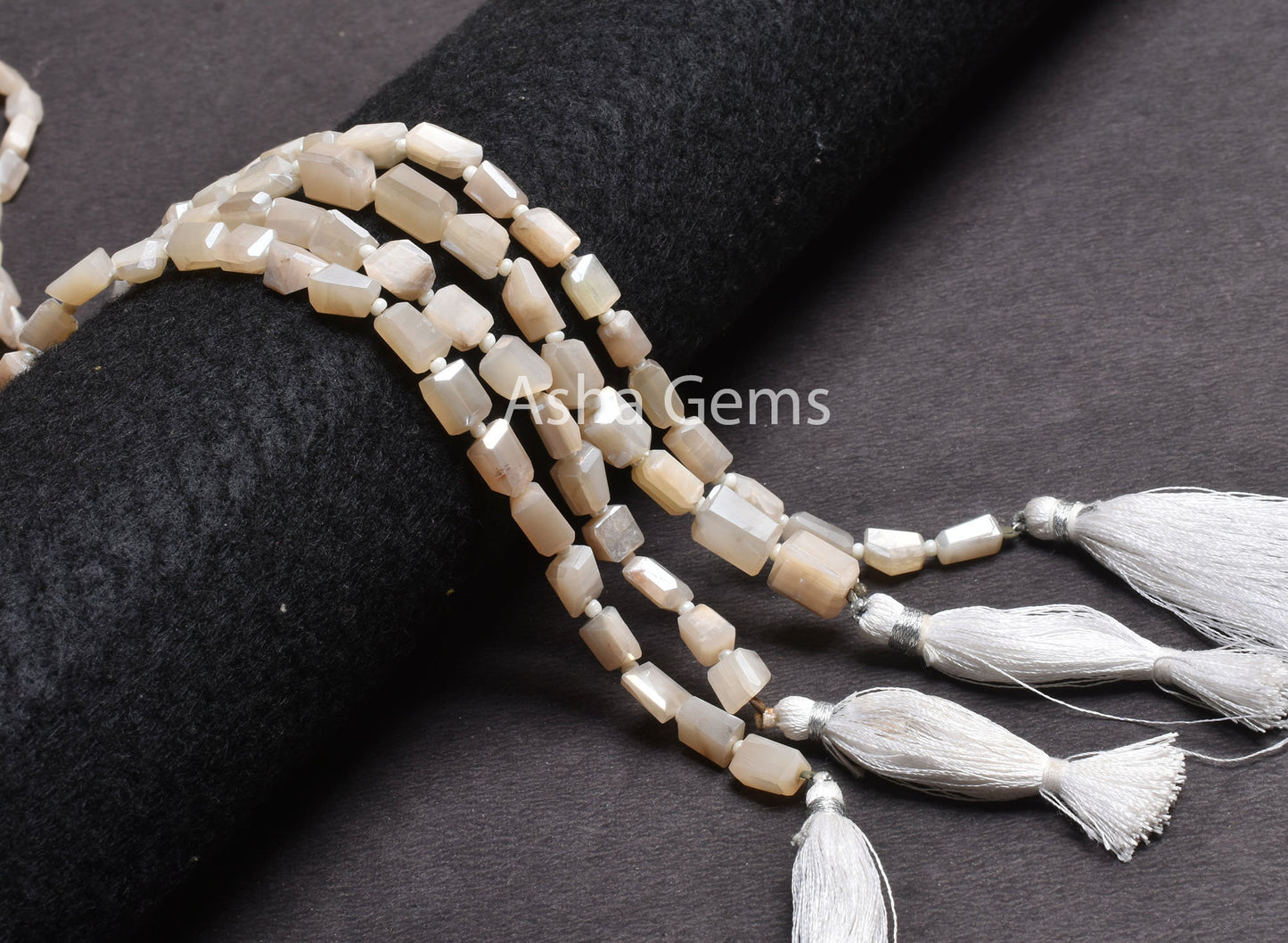 Beautiful Moonstone Silver Coated Faceted Nugget Shape Beads, White Moonstone Coated Tiny Nugget Gemstone Straight Drill Bead Jewelry Crafts (AG 22216)