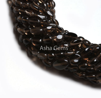 Beautiful Smoky Quartz Smooth Nugget Beads,13" Strand Amazing Smoky Uneven Tiny Nugget Gemstone Beads, Smoky Fancy Shape Handmade Beads SALE (AG 22282)