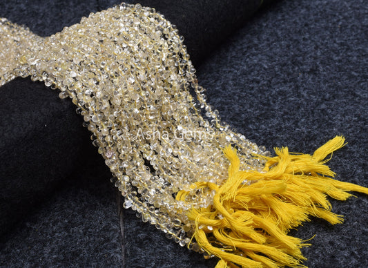 Yellow Lemon Quartz Smooth Drops Shape Beads,3-6mm Natural Lemon Uneven Teardrop Handmade Gemstone side drill Bead, Lemon Beads Jewelry SALE