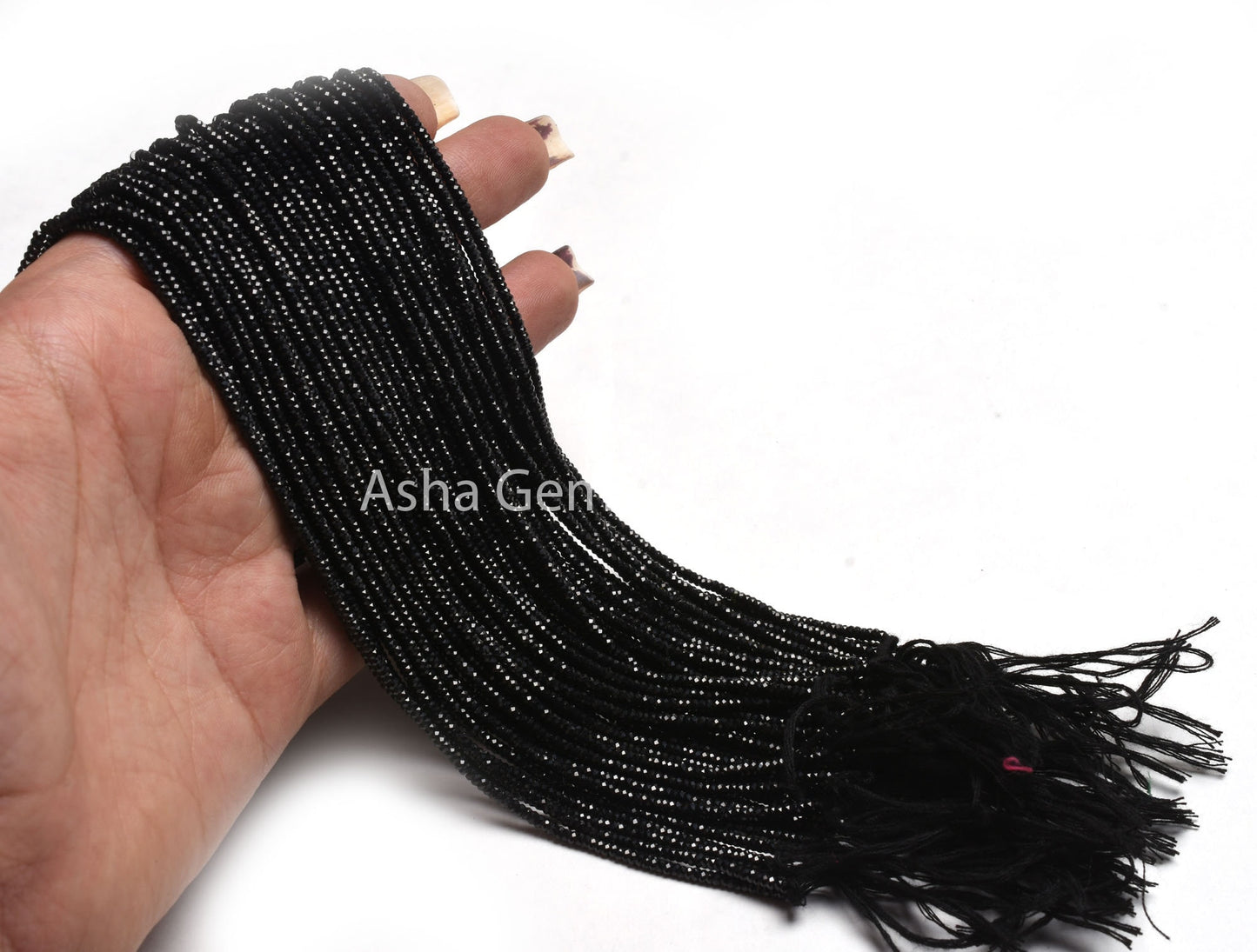 AAA+ Quality Black Spinal Micro faceted Machine Cut Flat Rondelle Beads,2.2x1.1 mm Natural Black Spinel Diamond Cut Beads, Spinel Beads SALE