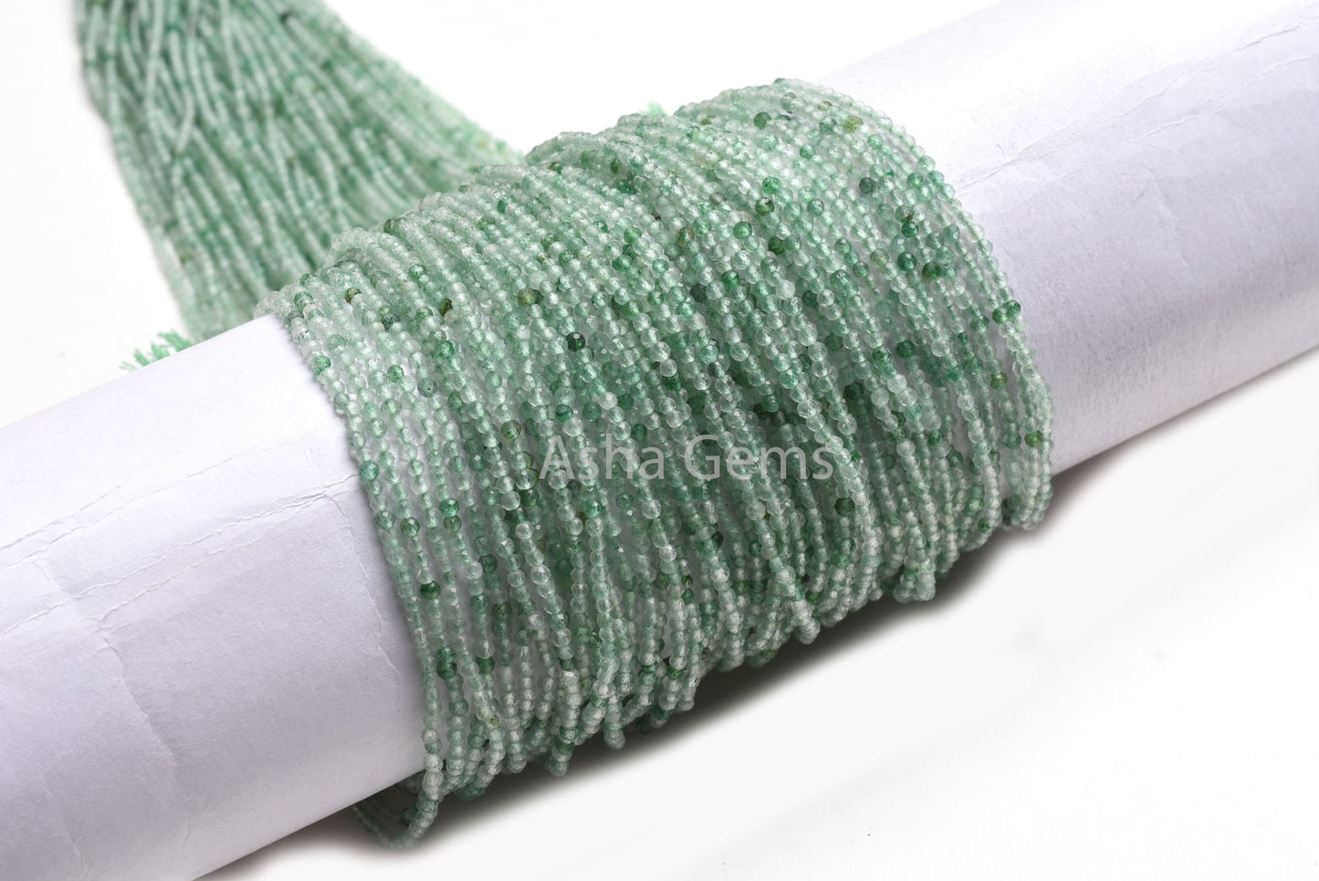 Beautiful AAA Green Strawberry Quartz Micro Cut Faceted Beads 2 mm Natural Strawberry Machine Cut Rondelle Gemstone Beads Jewelry Craft SALE